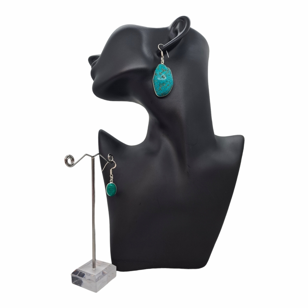 Dangle mismatched turquoise earrings